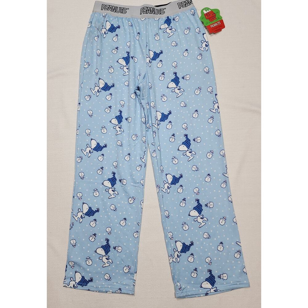 Snoopy and snowman pajamas women's medium NWT